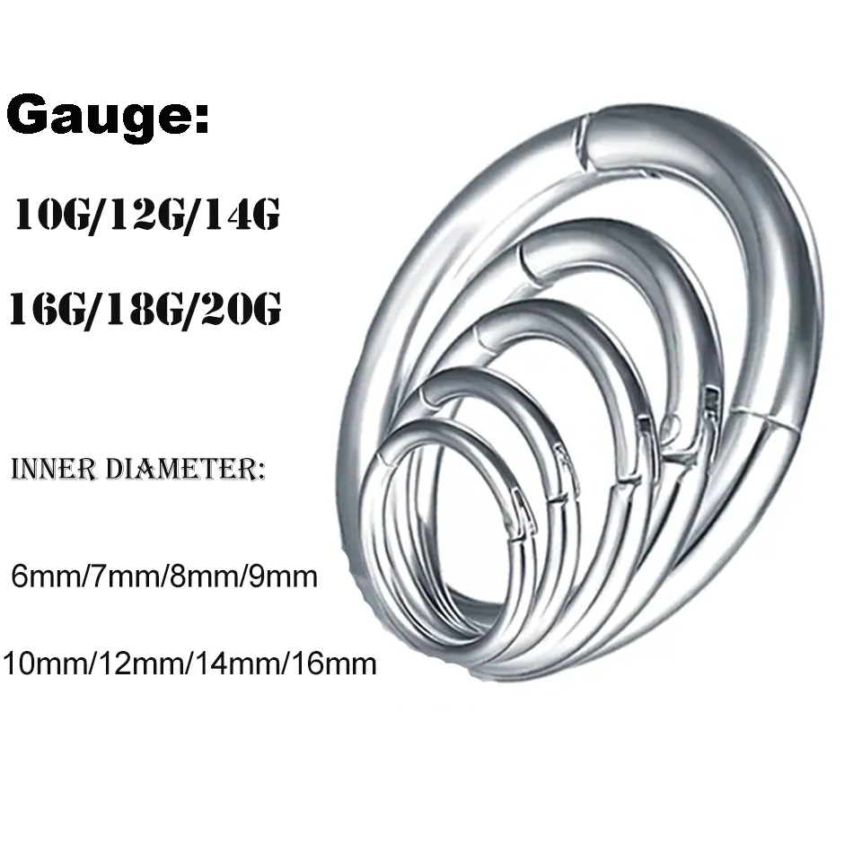 1PC G23 티타늄 힌지 세그먼트 링 코 링 피어싱  - Septum Clicker Ring 리뷰 및 가격