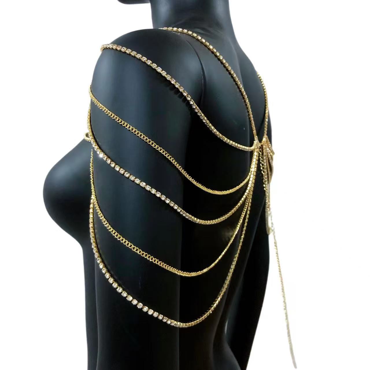 핫세일 폭발적인 인기 기하학적 라인스톤 맞춤형 멀티 레 - Body Jewelry Rhinestone 리뷰 및 가격