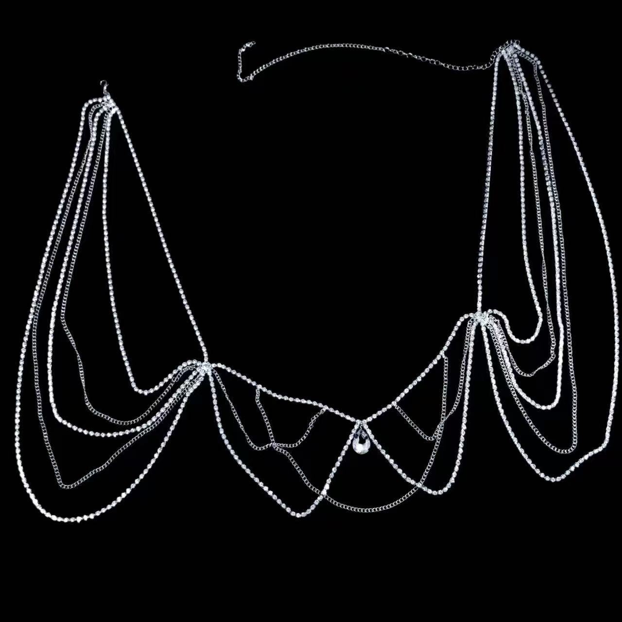 핫세일 폭발적인 인기 기하학적 라인스톤 맞춤형 멀티 레 - Body Jewelry Rhinestone 리뷰 및 가격