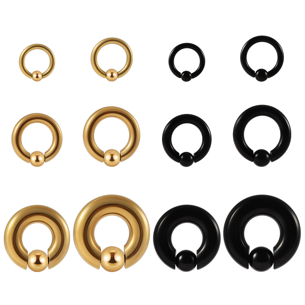 1PC 스테인레스 스틸 대형 포로 비드 링 빅 게이지  - Body Jewelry Gauges 리뷰 및 가격