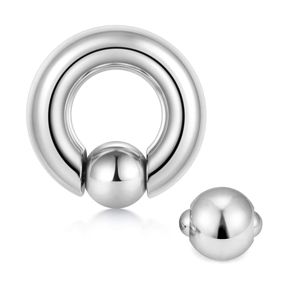 1PC 스테인레스 스틸 대형 포로 비드 링 빅 게이지  - Body Jewelry Gauges 리뷰 및 가격