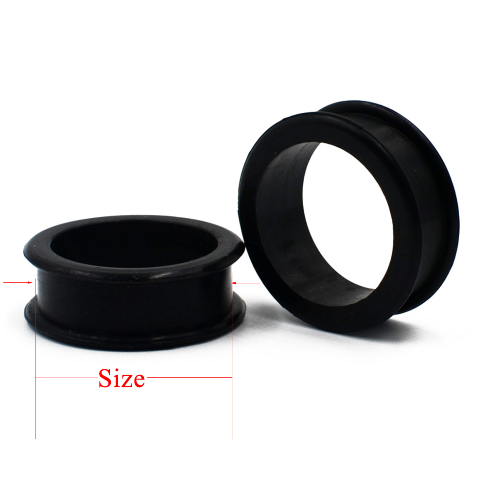 1 쌍 3mm-76mm 큰 크기 중공 검은 실리콘 유연 - Body Jewelry Gauges 리뷰 및 가격