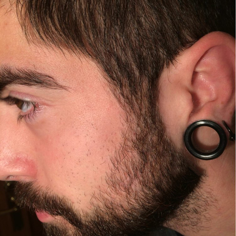 1 쌍 3mm-76mm 큰 크기 중공 검은 실리콘 유연 - Body Jewelry Gauges 리뷰 및 가격