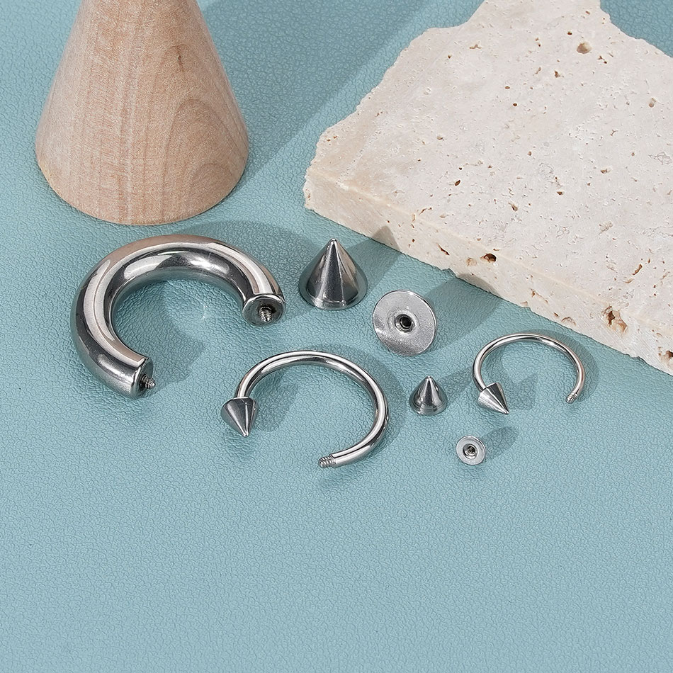 스테인리스 스틸 대형 말굽 링 코 후프 피어싱 (스파이 - Body Jewelry Gauges 리뷰 및 가격